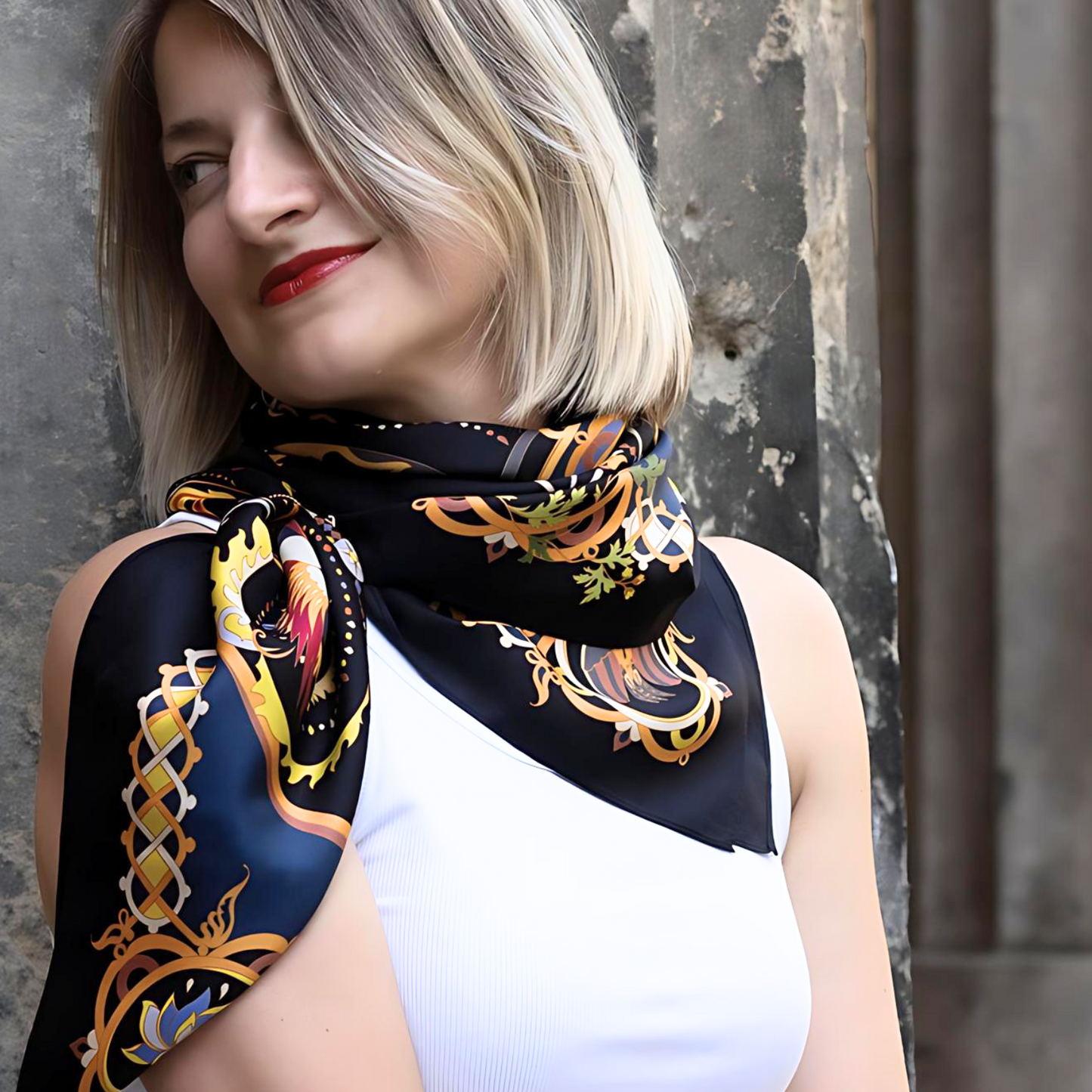 SILK SCARF | FIRE